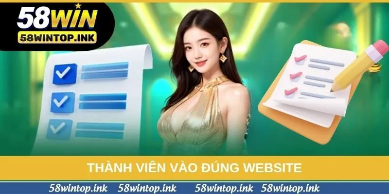 Thành viên vào đúng website